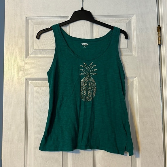 OLD Navy womens pineapple tank top; size small - Picture 1 of 5